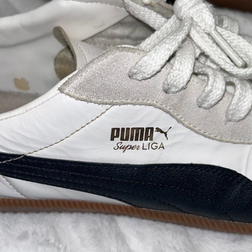 Puma Super Liga OG White Sneakers Mens Size 13 Classic Shoes - Picture 4 of 9